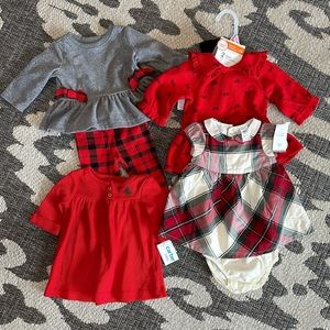 NWT baby girl Christmas Holiday bundle 3 month/0-3 months